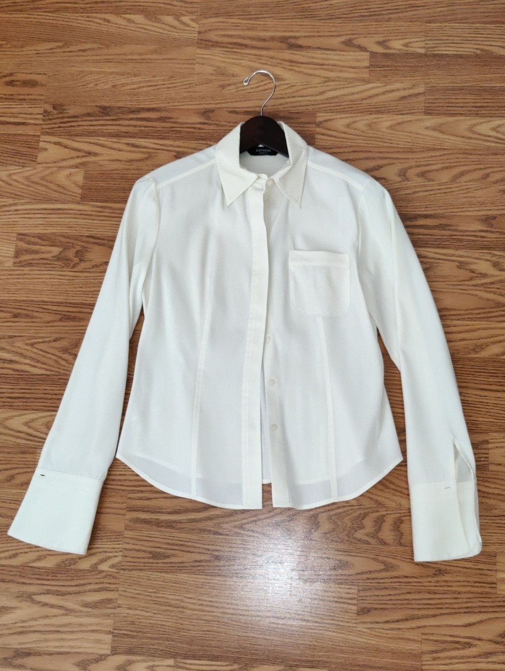 Express Women's Ivory Button-Down Shirt